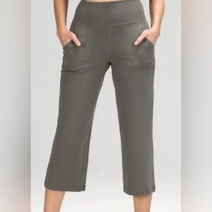 Lululemon Align Super High Rise Crop Grey Sage Pants Size 4